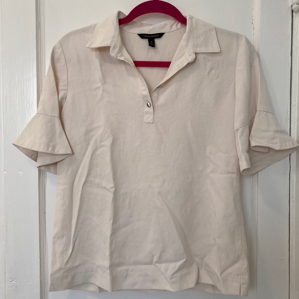 Banana Republic Cream Collared Blouse